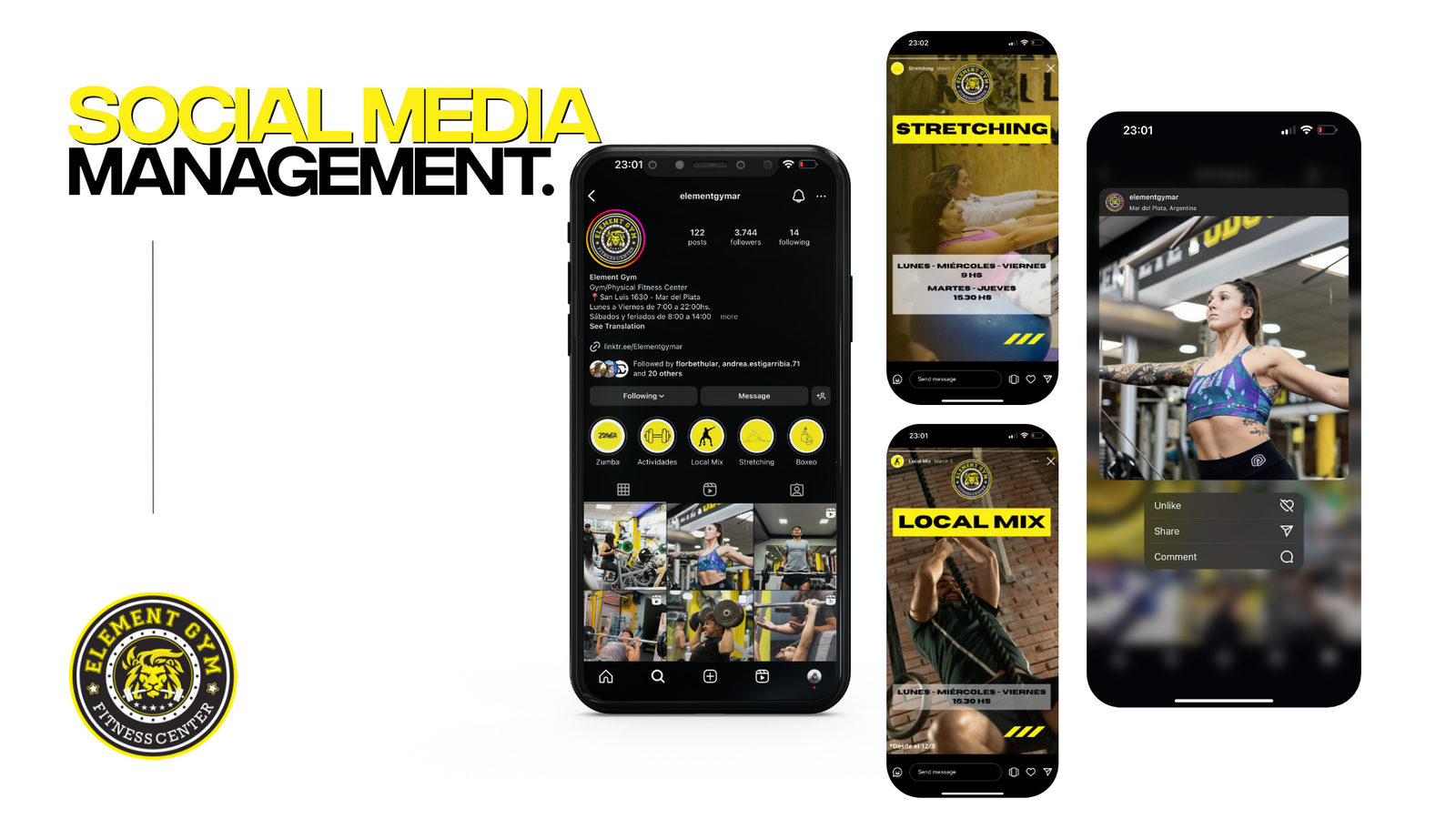 ELEMENT GYM: trabajo de BULLET